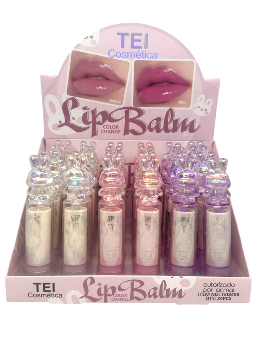 Balsamo labial magico conejito Tei color change